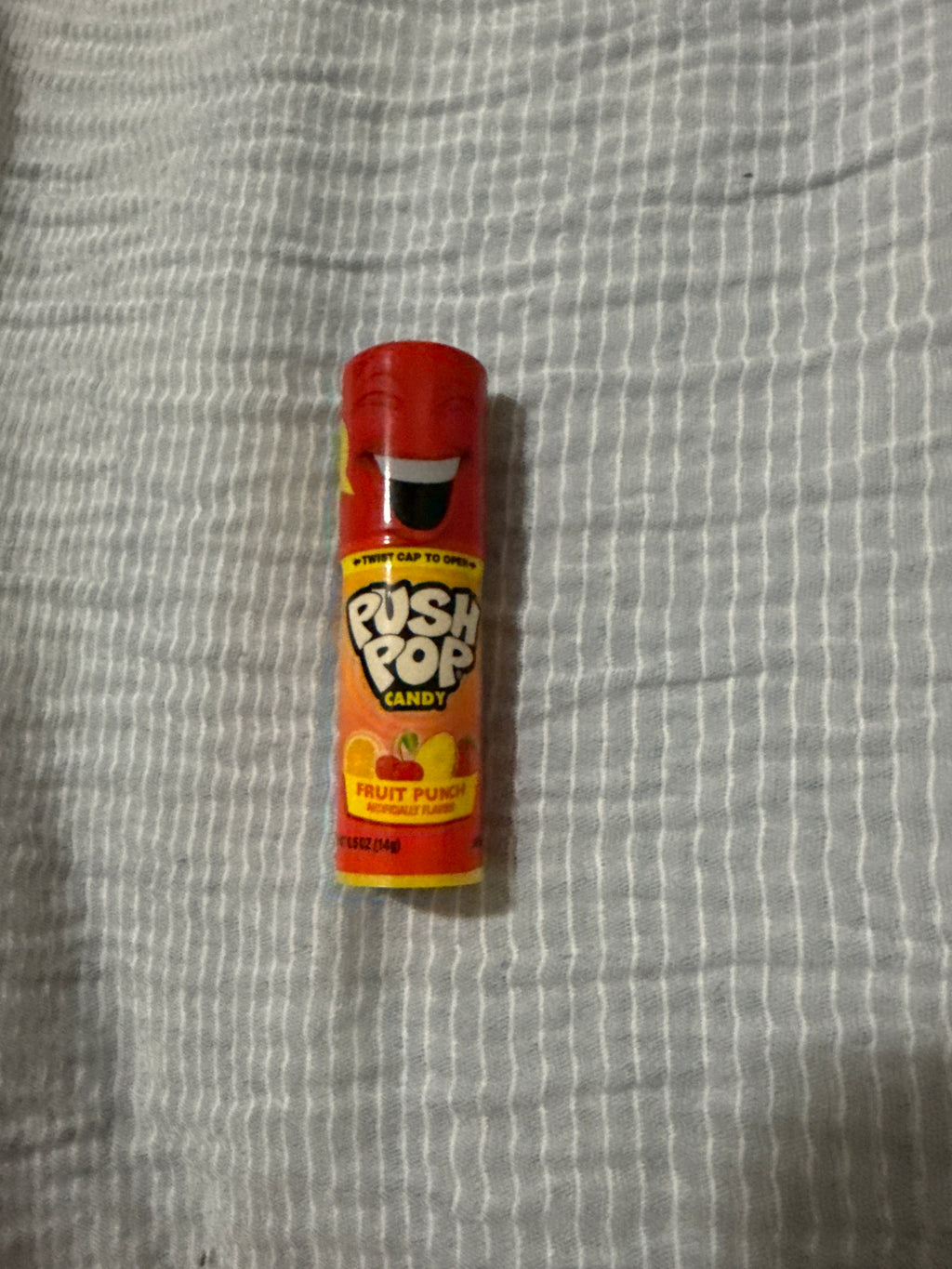 Fruit punch push pop candy